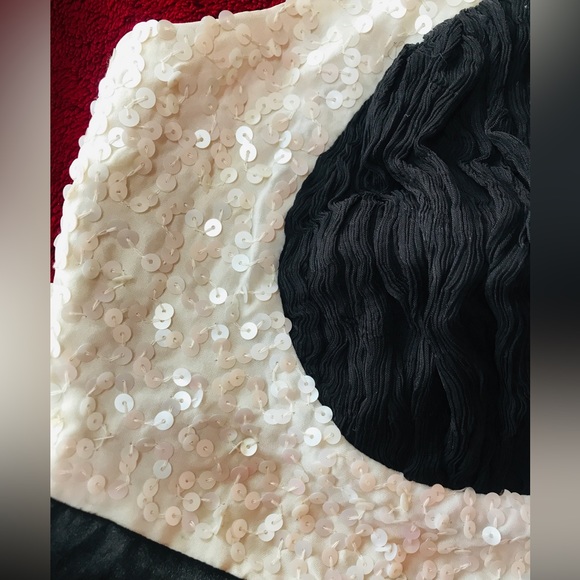 NEW PADDED Tie Knot Halter Satin silk+chiffon dress - Picture 2 of 7